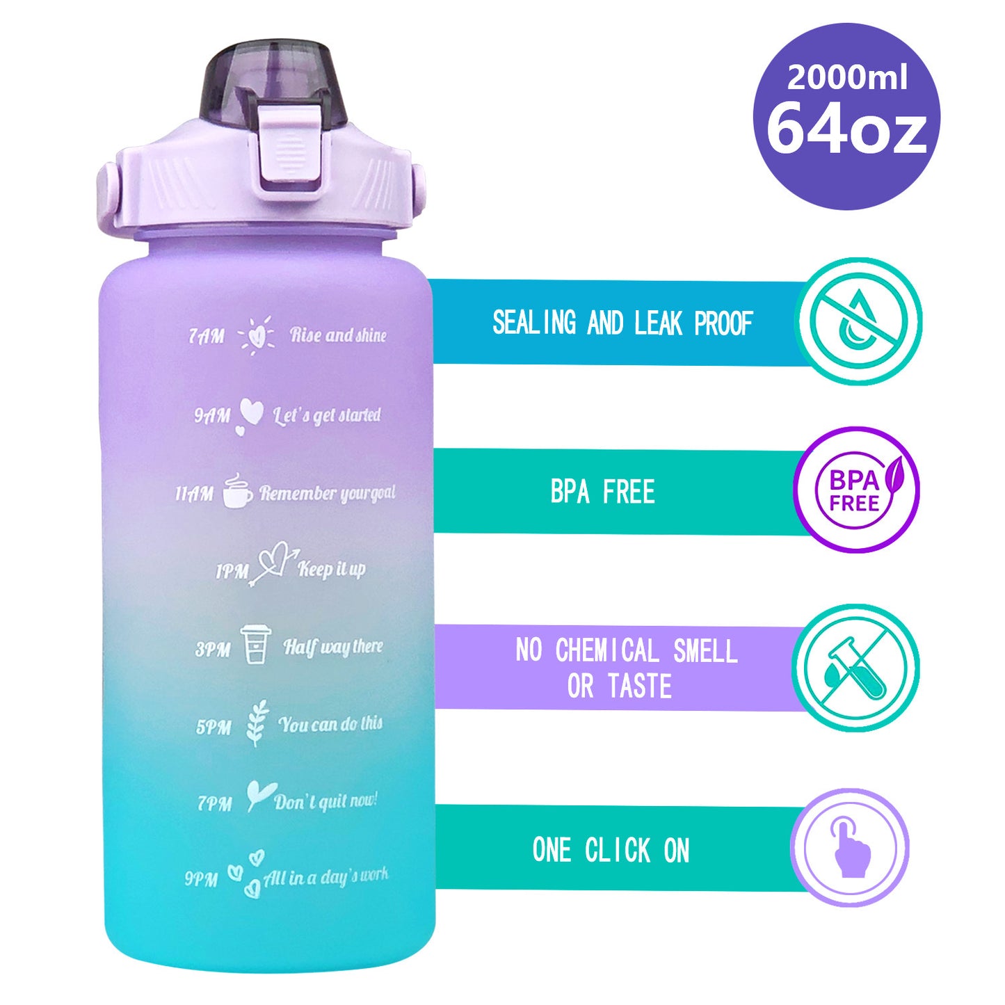 2L Gradient Water Bottle